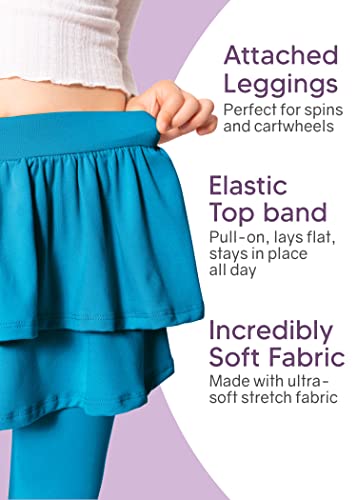 STRETCH IS COMFORT Girl's Oh So Soft Ruffle Tutu Skirt w. Built-in Leggings4
