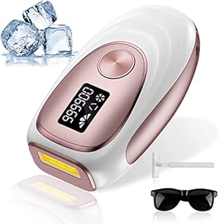 Laser Hair Removal With Cooling System, at-Home Permanent Hair Removal for Women and Men, IPL Painless Hair Removal Device on Armpits Back Legs Arms Face Bikini Line