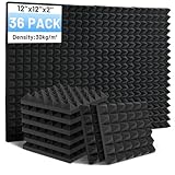 Focusound 36 Pack Sound Proof Foam Panels for Walls, 12' X...
