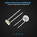 Partsam 20Pcs 4.7mm-12v Car White Mini Bulbs Lamps Indicator Cluster Speedometer Backlight Lighting