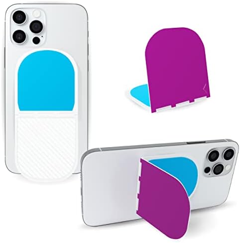 Flipstik New V2 - Foldable Adhesive Phone Mount - Stick Phone to Mirror, Window, Walls for Hands-Free Viewing, Selfies, or Videos - Tripod, & Kickstand - Featured in Shark Tank - Lilac (Purple)