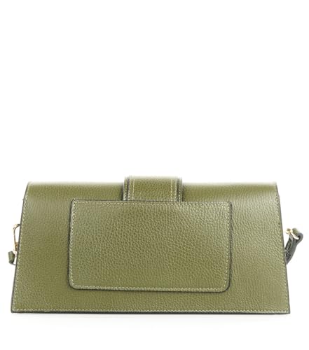 Sac pochette en cuir véritable SARA CLASSIC de dimensions 27x13x5 cm - 4