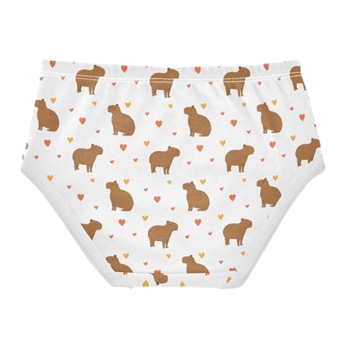 Cartoon Capybara Girls'Comfort Toddler Panties Underwear Cotton Stretch 2T2