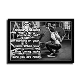 LIRONG Make Sure You are Ready Motivational Inspirational Posters Home Decor Wall Art Print for Gym