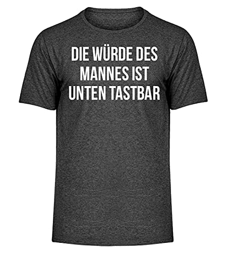 T-shirt homme avec inscription en allemand coton gris foncé taille L