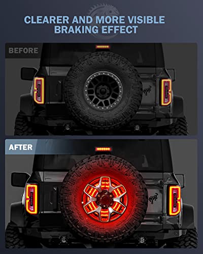High-Visibility Led Spare Tire Brake Light Compatible With 2021-2023 Ford Bronco 2/4 Door, Brilliant Wheel Light For Ford Bronco Accessories, Plug And Play #TOP1
