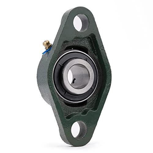 Image of XIKE 2 Pcs UCFL205-14 Bore 7 /8 inch Pillow Block Flange Mounted Ball Bearings. | Solid Cast Iron Base and Self Aligning Chrome Steel Sealed Bearings