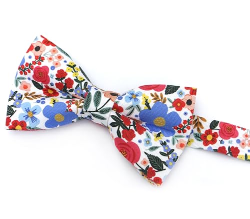 Image of Colorful Fun Pattern Pre-Tied Bow Tie Mens Floral Space Adjustable Bowtie