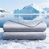 SPUER Cooling Comforter Queen Size, Summer Cooling Blanket for Hot Sleepers, Breathable and Lightweight All Season Bedding for Night Sweats, Cooling Technology for Hot Nights, 90'x90', Gray