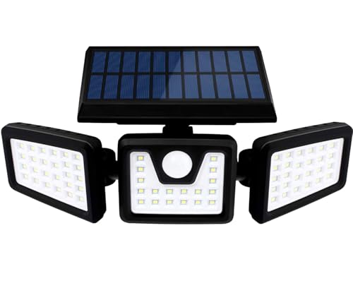OPTEX ELECTRONIQUE Spot LED solaire orientable rechargeable avec détecteur infra-rouge, 70 Leds,...