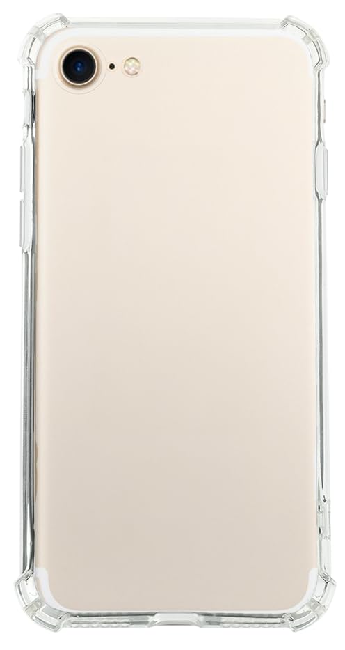 QUITECO Cover Trasparente per iPhone 7 / iPhone 8 / iPhone SE 2020 / iPhone SE 2022, Custodia Resistente in TPU, Anti Urto con Angoli Rinforzati, Protezione Bordi e Antigraffio