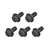 METALLIXITY Geflanscht Sechskant Kopf Bolzen (M10x20mm) 5Stk Sechseck Gezackt Flansch Bolzen Voll Gewinde Schraube - für Haus Bauwesen Hardware Verschlüsse