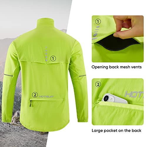 Hotsuit Cycling Rain Jacket For Men Breathable Running Jacket Waterproof Biking Windbreaker Reflective For Hiking Fishing Golf Upf40+ thumb #7