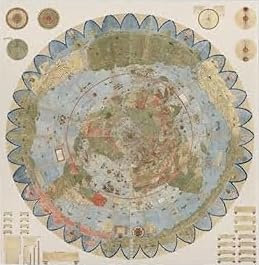 SDJFHG Map of The World,Flat Earth Map of The World 1587 Canvas Poster Wall Art Decoration Print Painting 12x12inch(30x30cm)