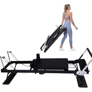 ZephyrGlow 7574 Faltbare Pilates-Maschine Schwarz