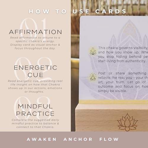 Getta Girl Aura Chakra Affirmations & Ritual Deck: 57 Daily Mindfulness & Meditation Activity Cards | Balance Mind, Body & Spirit | Wellness Self-Care Gift for Women - Stand and Pouch - Image 5