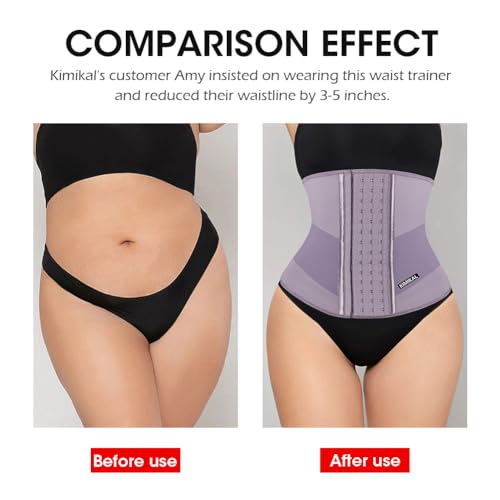 Image of KIMIKAL Women Waist Trainer Corset Belt: Under Clothes Sport Tummy Control Long Torso Shapewear