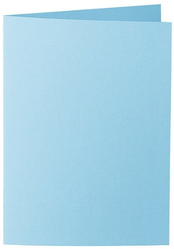 50 sztuk - ARTOZ Serie 1001 podwójne karty prążkowane - podwójne - DIN A5, 297 x 210 mm, wysokiej jakości, lazurowe