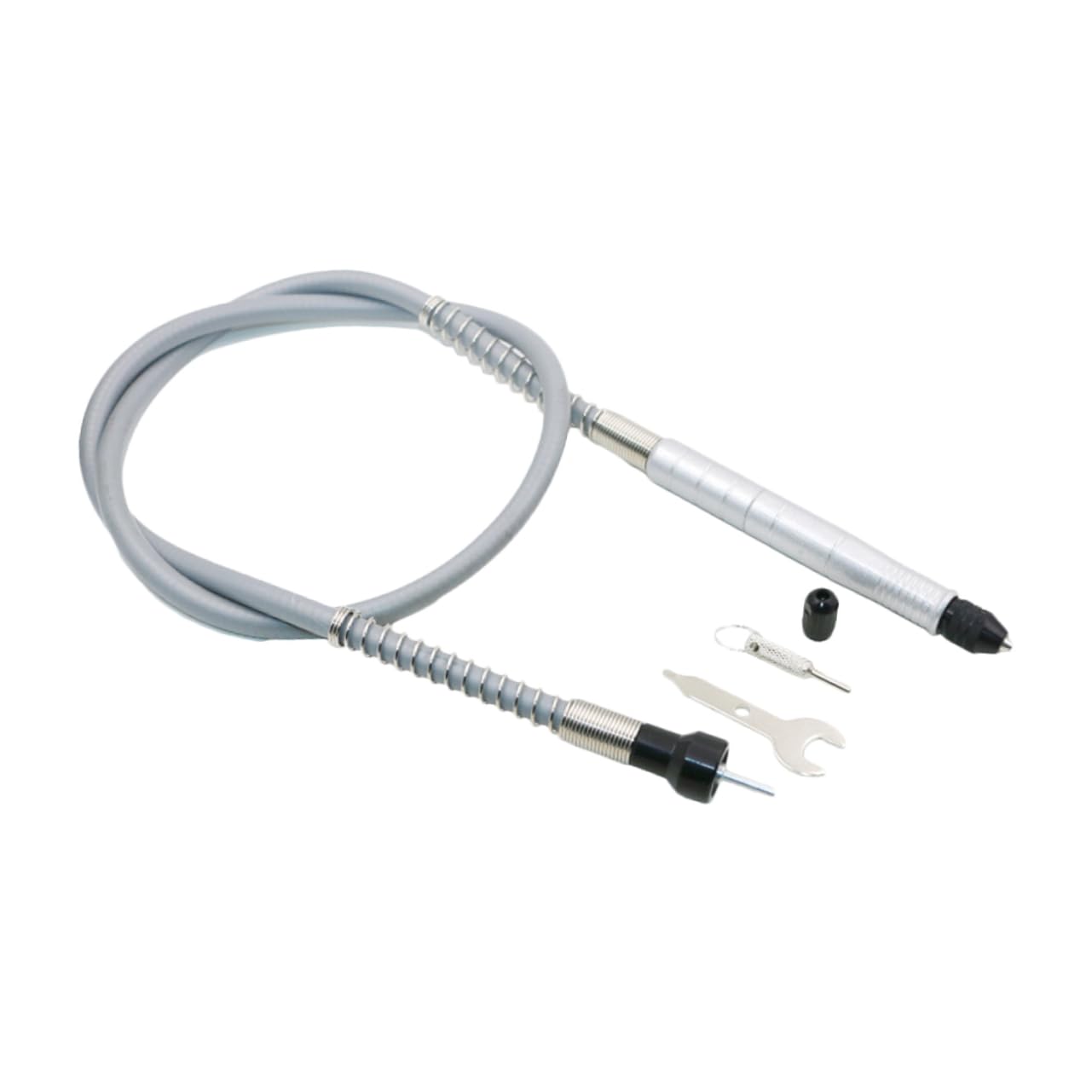 Homoyoyo Flexible Wellenverlängerung 3,2mm für Elektrowerkzeuge mit Silbernem Metallgriff und Kunststoff Geeignet zum Schleifen und Polieren mit Einfachem Anbringen