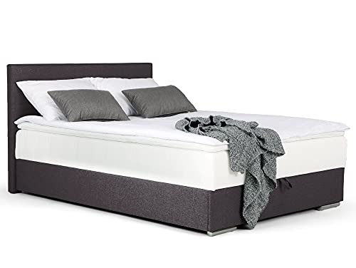 TALIDO Boxspringbett/Singlebett mit Bettkasten inkl. Topper, 120 x 200 cm