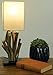Produktbild GURU SHOP Tischleuchte/Tischlampe Vigo,Treibholz, Baumwolle, in Bali Handgemacht aus Naturmaterial - Modell Vigo, 43x15x15 cm, Tischlampen aus Naturmaterialien