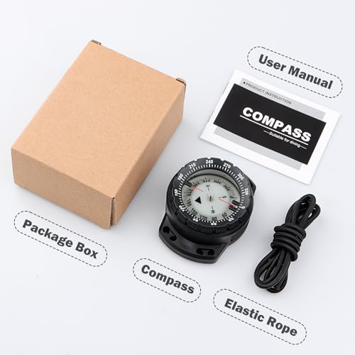 Brújula de Pulsera Impermeable para Buceo con Montura Tipo Bungee miniatura 7