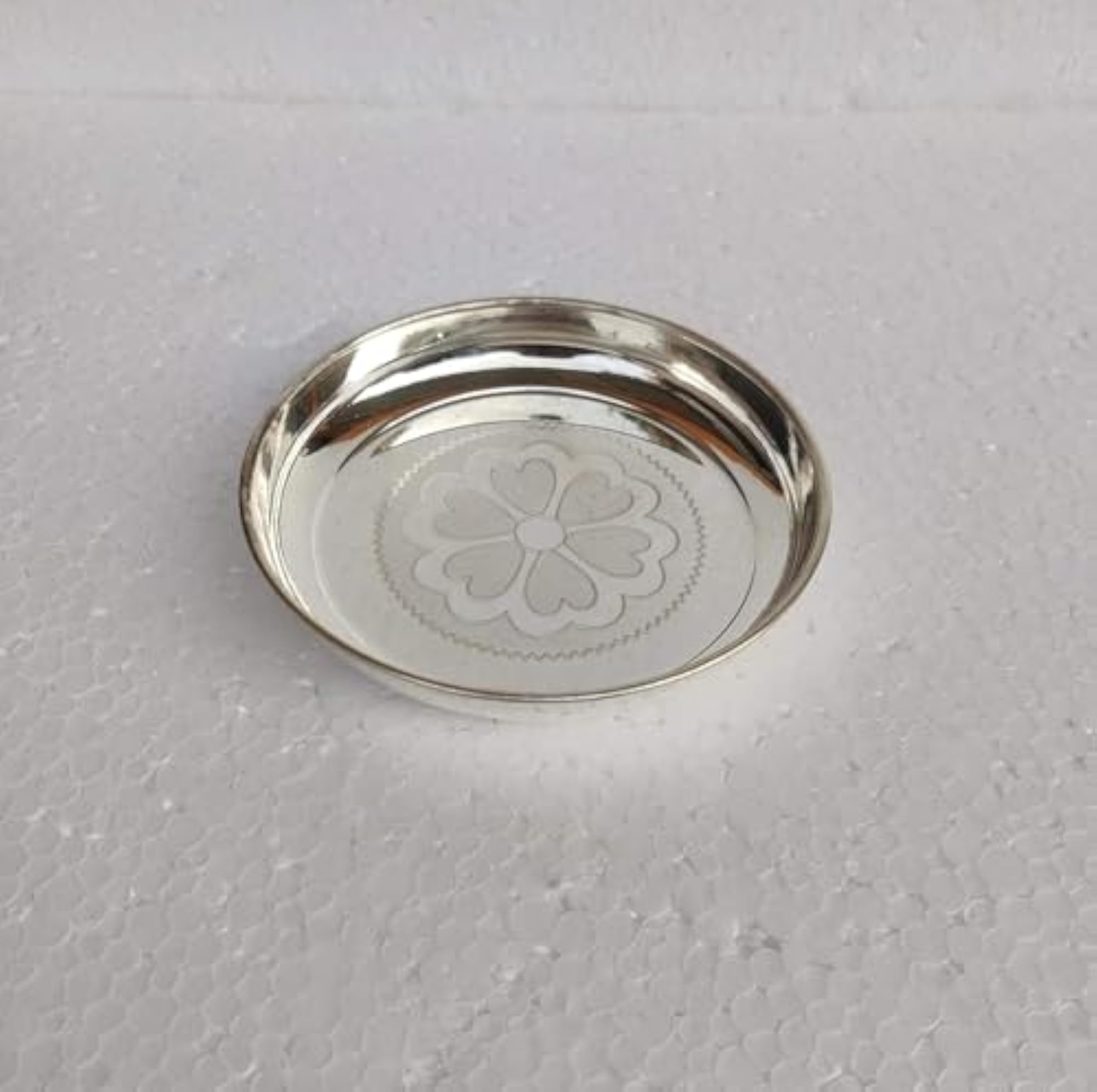 German Silver Plated Decorative Plate for Pooja