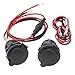 Produktbild 12V Zigarettenanzünder KFZ Buchse Steckdose, SWNKDG 2 Pcs Wasserdicht Marine Grade 12V / 24V Gleichstromfeuerzeug Steckdose mit Drahtsicherung für Boot Motorrad Auto