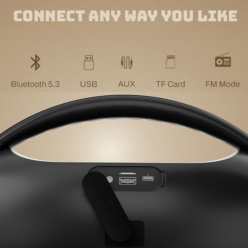 Image of Groove Z Pro Powerful 50W Stereo Sound Surround Speaker with RGB, up to 9Hrs of Music, Deep Bass, Bluetooth 5.3, Multi-Compatible Connections - Raging Black