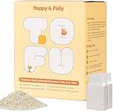 Happy & Polly Tofu Katzenstreu 5 kg – mit Kokosnusskohle, staubfrei & hoch saugfähig, Starke...