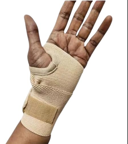 Wrist Support Brace, Beige, Compression Wrap, Adjustable Hand Support, Thumb Loop Design (CH, Right)-image-40