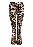 COOLE, VERKÜRZTE HOSE VON OUI ANGESAGTER LEO-PRINT ZWEI VERDECKTE GESÄßTASCHEN LÄNGE. CA. 92 CM, BEI GR. 38 MATERIAL: 65% POLYESTER, 35% COTTON, WASCHBAR