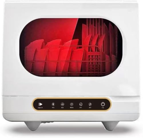 Xiraivke 卓上型 食洗機|1-3 人用 全自動 タンク式 殺菌・乾燥機能付き ホワイト コンパクト 工事不要 設置簡単 家庭用