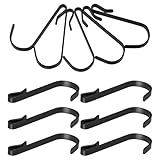 Construction étanche : crochets en métal noir et crochets en plastique pour panneau perforé présentent des finitions solides, restant propres dans cuisines et salles de bains à forte humidité, crochets pour étagères en métal, crochets pour panneau perforé organisateur