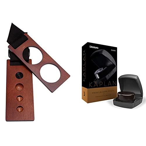 Gewa 415318 Parketschoner Walnuß & D’Addario Kaplan Prämium-Kolophonium | dunkel | sicher verpackt | gute Handhabung | gute Ansprache |warmer klarer Klang | geringe Staubentwicklung |