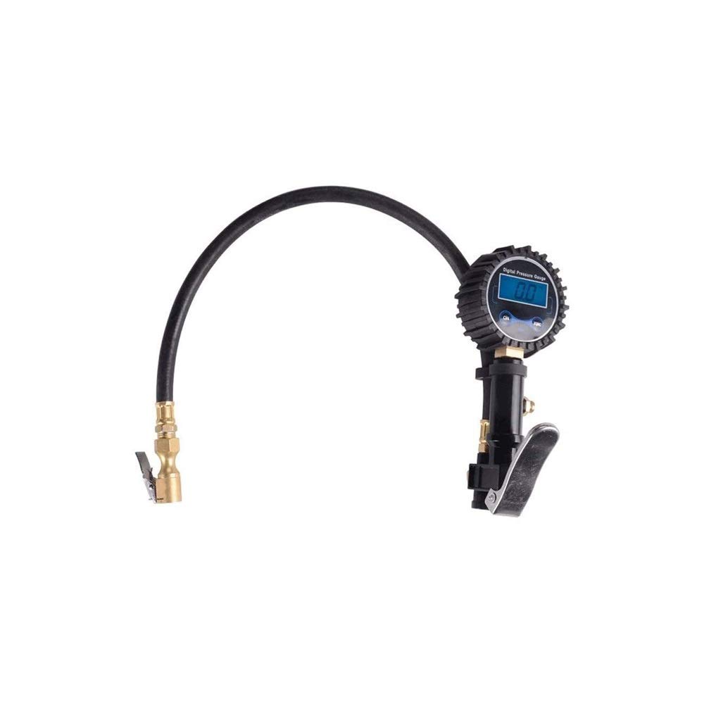 Inflador de neumáticos Digital con manómetro, Mandril de Aire de 200 PSI y Accesorios de compresor Manómetro Digital electrónico de Alta Resistencia Presión de neumáticos