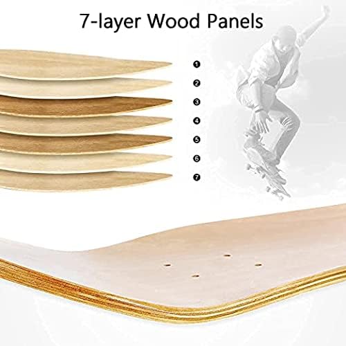 Miniatura 4 de Tabla de skate en blanco de 8.0 pulgadas, tabla de arce para patinar (31)