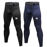 MEETWEE Men's Compression Pants, Cool Dry Running Athletic Tights Workout Leggings Long Base Layer f