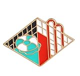 Material: Metalllegierung. Longsheng Broschen in Form eines Schwimmbeckens (bunt)
