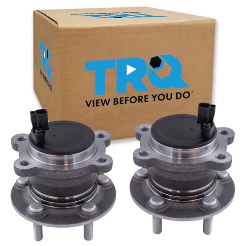 Image of TRQ Rear Driver and Passenger Side Wheel Bearing and Hub Assembly Set 2 Piece Compatible with 13-18 Ford C-Max 13-19 Escape FWD 15-16 Lincoln MKC FWD 17-18 MKC 17-18 AWD 2019