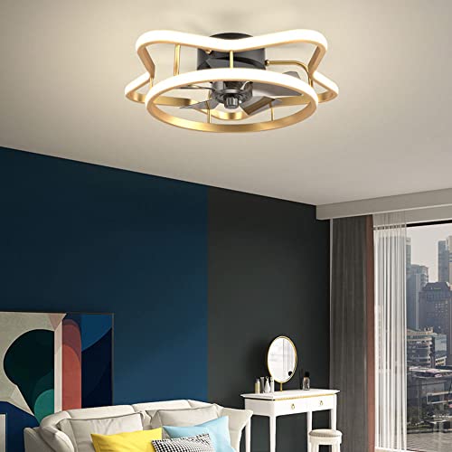 Plafonnier avec ventilateur 22in télécommande 2.4G LED 56W dimmable