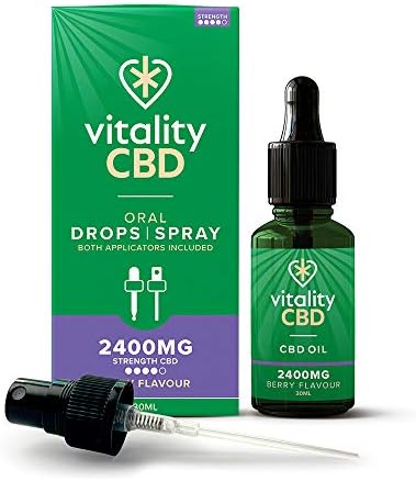 Vitality CBD Oral Drops Spray 2400mg, Berry, 30ml
