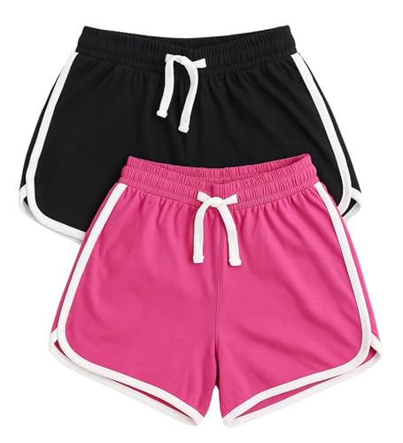 Image of Hangout Hub Women's Cotton Shorts | Boxer Half Pant with Sporty Stripe | Elastic Waist | Hypoallergenic Breathable Fabric | Sweat Absorbent Material | Gym Exercise Yoga Lounge Run Wear (Multi Color)