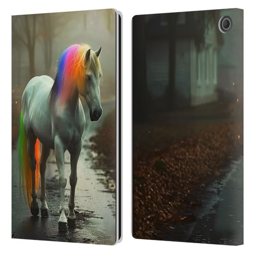 Housse portefeuille Amazon Fire Max 11 2023 en cuir aux finitions d'art Haroulita