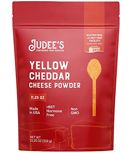 Judee’s Yellow Cheddar Cheese Powder 11.25Oz - 100% Non-Gmo, Rbst Hormone-Free, Gluten-Free & Nut-Free - Made From Real Cheddar Cheese - Made In Usa - Great In Sauces, Soups, Dips, And Seasonings #TOP13
