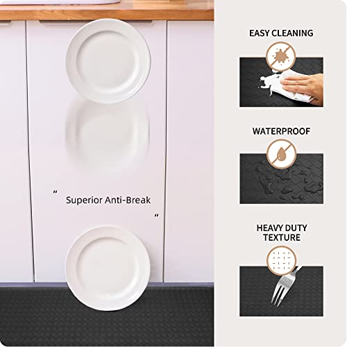 Kokhub Kitchen Mat And Kitchen Rugs 2 Pcs, Cushioned 1/2 Inch Thick Anti Fatigue Waterproof Mat, Comfort Standing Desk Mat, Kitchen Floor Mat With Non-Skid & Washable For Home, Office, Sink - Black #TOP3
