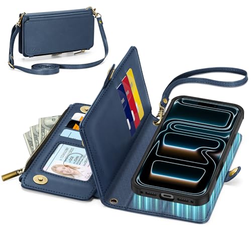 TUCCH iphone 17 Pro Ή P[X 蒠^ 2 in 1  6.3C` V_[ Xgbvt O e RFIDubLO 9J[h|Pbg t@Xi[ | ΂ߊ| X^h@\ PU Ռz (2