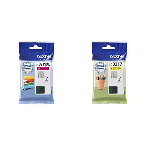 Cartouche Brother LC3219XLM Magenta et LC3217Y Jaune originales pour imprimante