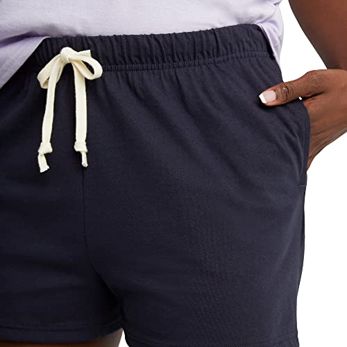 Hanes Essentials Drawstring, Cotton Women, Adjustable Shorts, Athletic Navy, X Large #TOP3