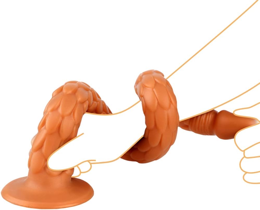 Ultra Long Anal Plug, Liquid Silicone Butt Plug with Strong Suction Cup Prostate Massage Dildo Dilator for Men Women Couples